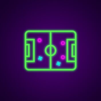 Court Layout Neon Sign Ideal for sports-themed rooms