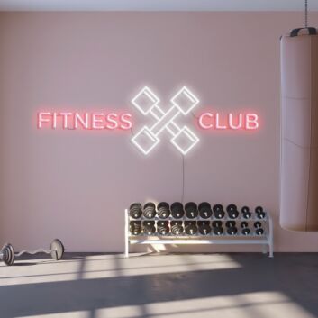 Fitness Club Neon Sign Motivate yourself to stay fit