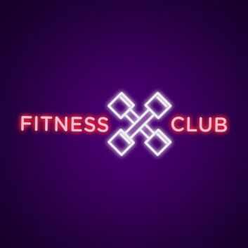 Fitness Club Neon Sign Motivate yourself to stay fit