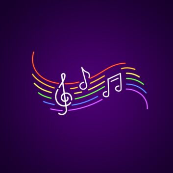 Musical Notes Neon Sign Great for music lovers and studios