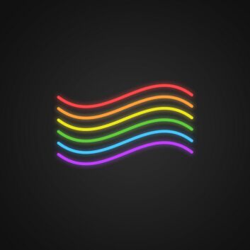 Rainbow Flag Neon Sign Celebrate diversity and pride