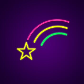 Shooting Star Neon Sign Make a wish every night