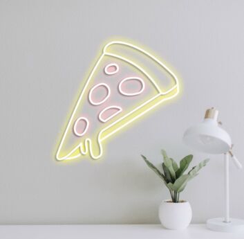 Pepperoni Pizzas Neon Sign Ideal for pizzerias and food lovers