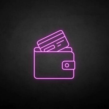 &#39;Wallet&#39; neon sign
