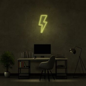 Lightning Strike Neon Sign Add an electrifying and dynamic vibe