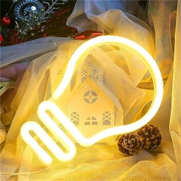 Brighten Up Your Space: Bulb LED Neon Sign for Home Decor, Office Ambiance, Trendy Bars, and Memorable Weddings