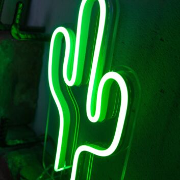 Brighten Up Your Space: Perfect for Home Decor, Office Ambiance, and Trendy Bar Settings with the Cactus Mini LED Neon Sign.
