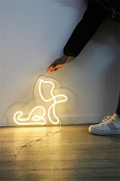 Bring Whimsy to Your Space: Cat For Room LED Neon Sign Perfect for Home Decor, Quirky Bars, and Unique Office Settings