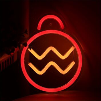 Light Up Your Festivities: Christmas Ball Wall LED Neon Sign for Joyful Home Decor, Office Celebrations, and Holiday Parties.