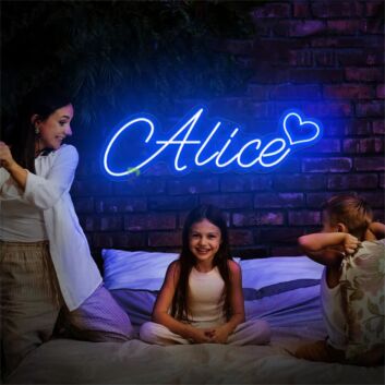 Brighten Your Space: Custom Alice LED Night Light Name LED Neon Sign for Bar, Wedding, and Home Ambiance Enhancement