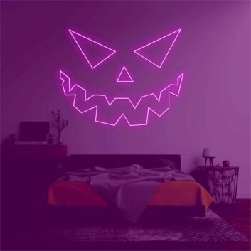 &#39;Evil face&#39; neon sign