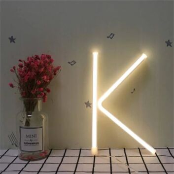 Brighten Your Celebrations: Customized K LED Neon Light Letter for Weddings, Birthdays, and Home Decor.