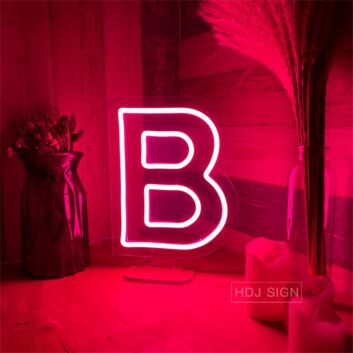 Brighten Up Your Birthday Bash, Bar, or Bedroom with the Versatile Customized LED Neon Light Letter B Neon Sign.