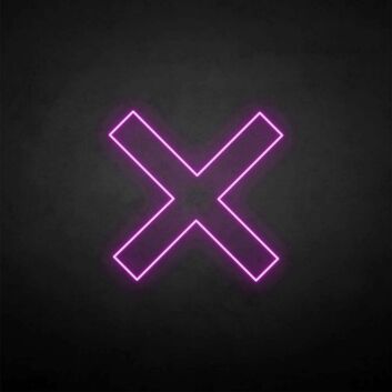 X-mark&#39; neon sign