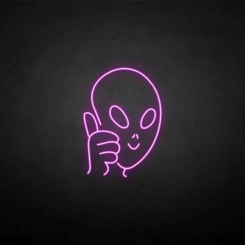 Saucer man&#39; neon sign