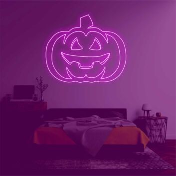 Pumpkin head2&#39; neon sign