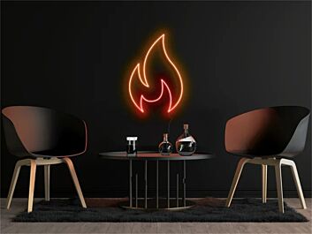 Brighten up Your Space: Perfect for Bars, Weddings, and Home with Flame Wall Decor LED Neon Sign