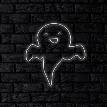 Transform Your Space: Ghost LED Neon Sign Perfect for Home Decor, Bars, Weddings, and Office Ambiance