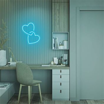 Brighten Your Romantic Evenings and Weddings with Gifts For Her Heart To Heart LED Neon Sign.