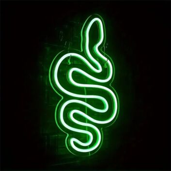 Add a Sizzling Touch to Your Bar, Office, or Gaming Setup with the Green Snake LED Neon Sign!