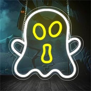 Add a spooky glow to your Halloween celebrations and decor with the Halloween Ghost LED Neon Sign, perfect for parties, home, and haunted attractions.