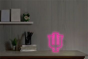 Show Your Hoosier Pride at Home, Office or Campus Events with the Indiana University Logo LED Neon Sign.