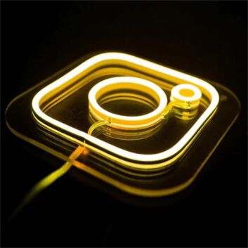 Brighten Up Your Space: Ins Symbol LED Neon Sign for Home Decor, Office Vibes, Bar Ambiance, and Wedding Celebrations.