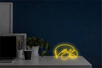 Light Up Your Game Day Celebrations and Sports Bar with the Iowa Hawkeyes Logo LED Neon Sign.