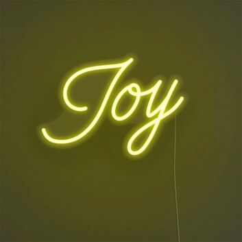 Light Up Your Life: Joy LED Neon Sign for Bars, Weddings, and Home Ambiance.