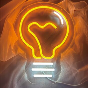 Brighten Your Space in Style: Lamp Bulb LED Neon Sign for Home Decor, Office Bliss, Storefront Chic, Bar Ambience &amp; Unforgettable Weddings and Parties.