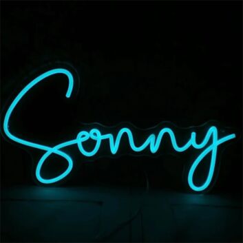 Brighten Up Your Space: LED Neon Name Sonny With Heart LED Neon Sign Perfect for Weddings, Home Décor, and Cozy Cafés.
