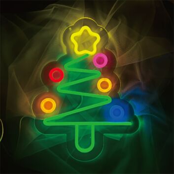 Brighten Your Festivities: Perfect for Wedding, Home, and Office Celebrations - LED Signs Wall Christmas Tree Sign Party Decorations Neon