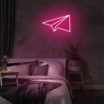 Light Up Your Office or Kid&#039;s Room with the Mini Paper Plane LED Neon Sign.