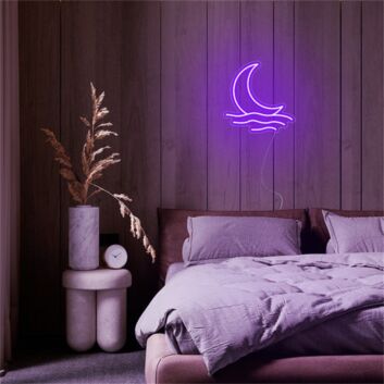 Brighten Up Your Space: Moonlight LED Neon Sign for Bars, Home Decor, and Romantic Weddings