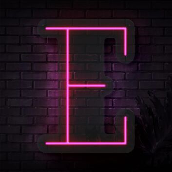 Brighten Up Your Space: Personalized Initial Letter E LED Neon Sign for Home Decor, Office Ambiance, and Special Celebrations like Weddings &amp; Parties.