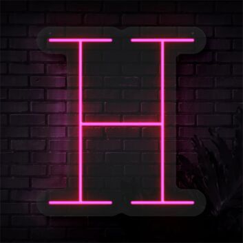 Brighten Your Space: Personalized Initial Letter H LED Neon Sign for Home Decor, Office Ambiance, and Event Highlights