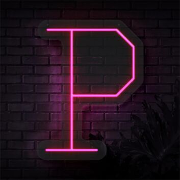 Brighten Your Wedding, Bar, or Office Space with the Personalized Initial Letter P LED Neon Sign.