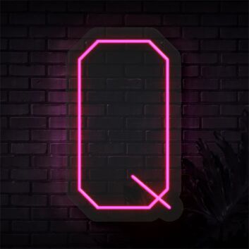 Brighten Your Space: Personalized Initial Letter Q LED Neon Sign for Weddings, Offices, and Home Décor