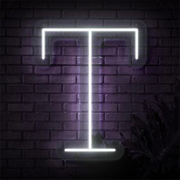 Brighten Your Wedding, Bar, and Home Decor with the Personalized Initial Letter T LED Neon Sign