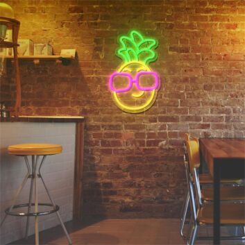 Brighten Your Space: Pineapple LED Neon Sign Light for Home, Bar, and Tropical-themed Events