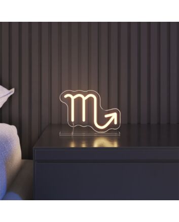 Brighten Up Your Space: Mini Scorpio LED Neon Sign Perfect for Bars, Bedrooms, and Birthday Celebrations.