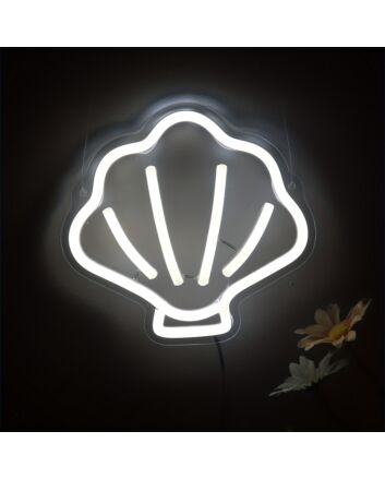 Brighten Your Space: Shell LED Wall Neon Sign Perfect for Home Decor, Office Ambiance, and Storefronts