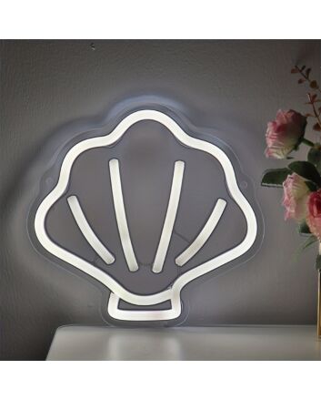 Brighten Your Space: Shell LED Wall Neon Sign Perfect for Home Decor, Office Ambiance, and Storefronts