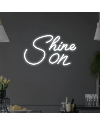 Brighten up your bar, office, or wedding ambiance with the Shine On LED Neon Sign.