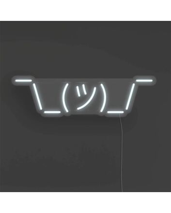 Brighten Up Your Bar, Office, or Wedding Event with the Stylish Shrug LED Neon Sign.