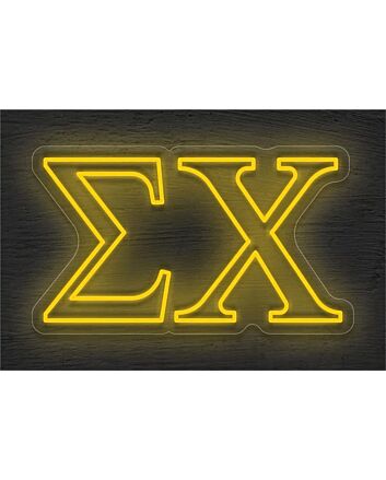 Sigma Chi (ΣΧ) LED Neon Light for Game Room, Dorm & Fraternity House