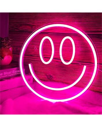 Brighten Up Your Space: Smile Face LED Neon Sign Perfect for Home Decor, Offices, Stores, Bars, and Celebrations.