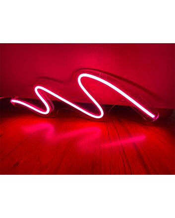 Transform Your Space: Squiggle Light Wave LED Neon Sign Perfect for Home Decor, Bars, and Weddings.