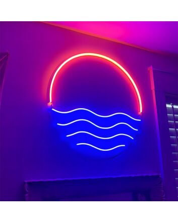 Brighten Up Your Space: Sun Ocean LED Neon Sign for Bars, Home Decor, and Special Celebrations.