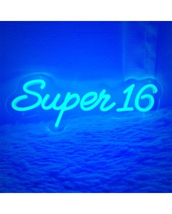 Celebrate in Style: Super 16 Number Personalized LED Neon Birthday Sign Perfect for Home Decor, Office Celebrations, and Memorable Birthday Parties.